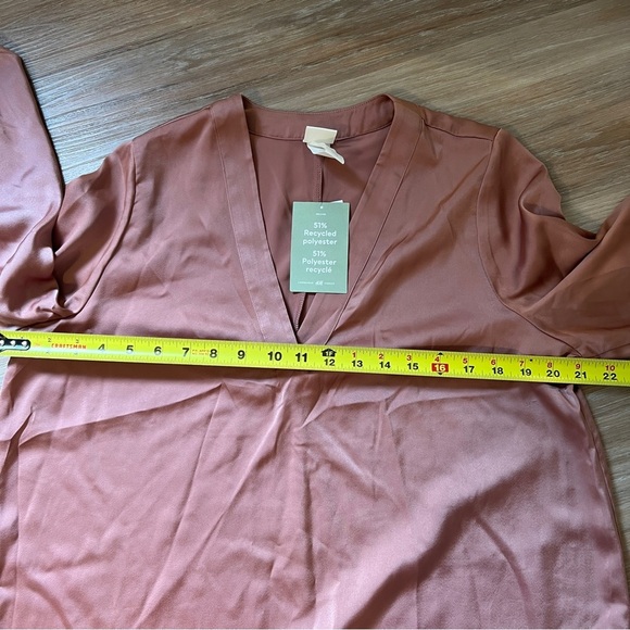 H&M Silky Mauve Oversized Long Sleeve Dress – Size XS NWT - Picture 8 of 9